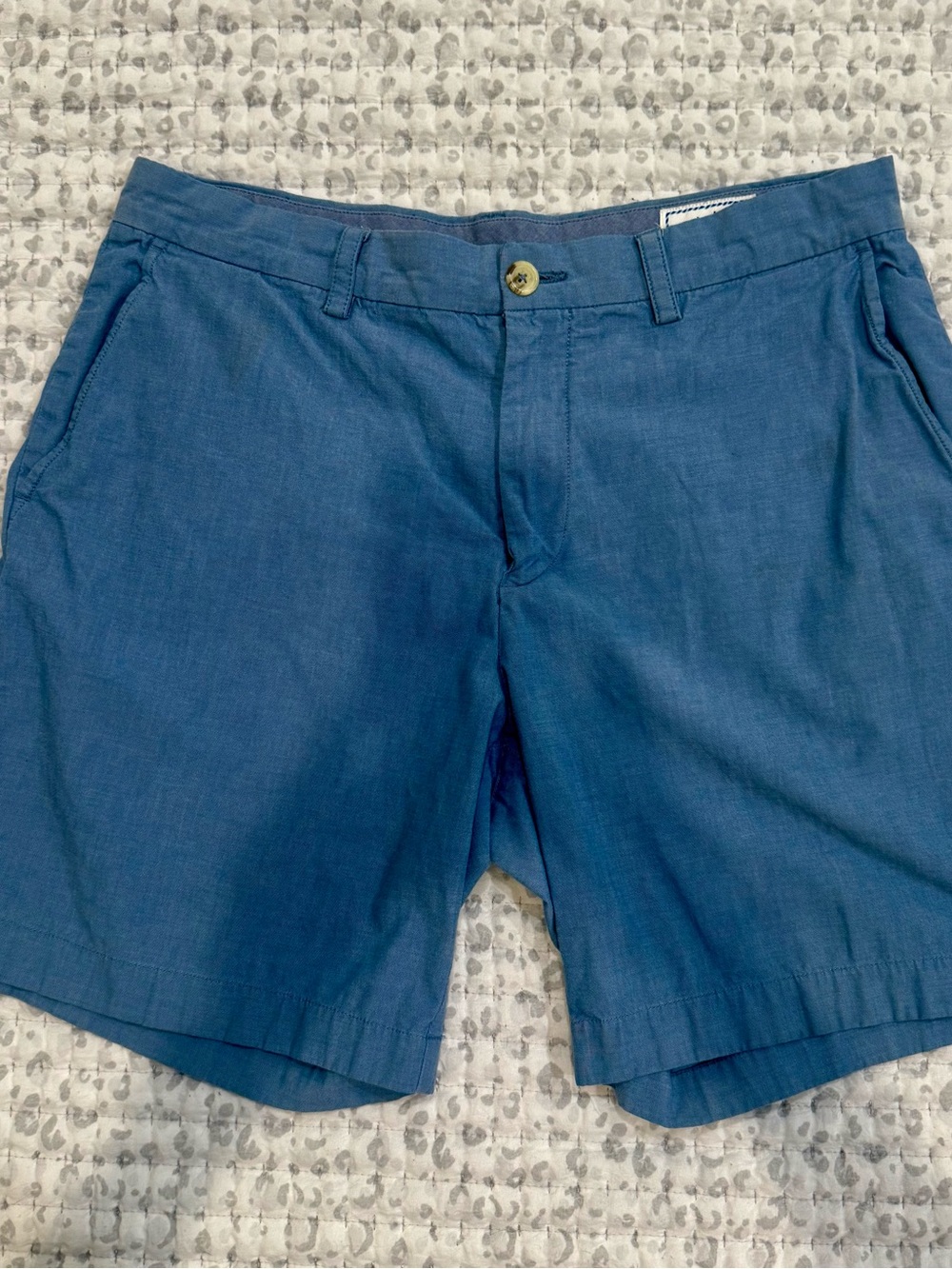 Southern Tide Men's Blue Flat-Front Casual Shorts size 34